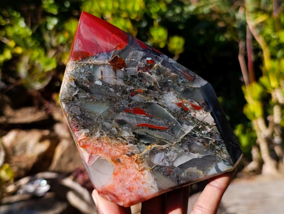 Polished Bloodstone Display Crystals x 2 From Swaziland - Toprock Gemstones and Minerals 