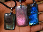 Hand Made Labradorite Necklaces x 12 From Madagascar - Toprock Gemstones and Minerals 
