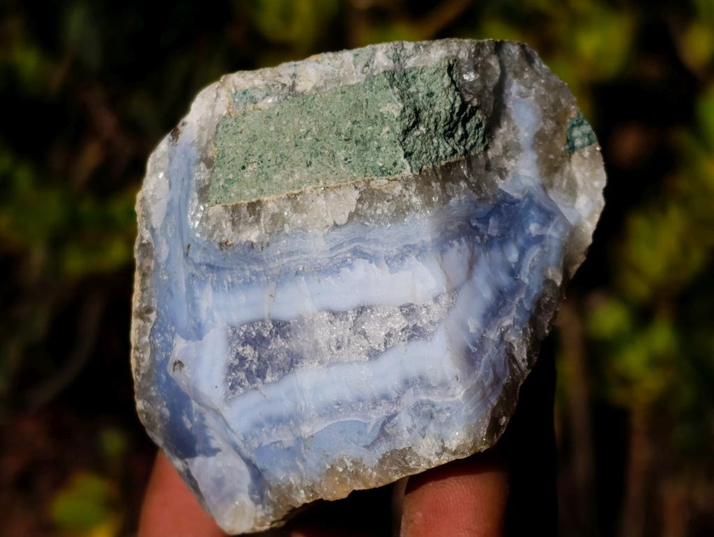 Natural Blue Lace Agate Geodes with Dog Tooth Calcite x 12 From Nsanje, Malawi - Toprock Gemstones and Minerals 
