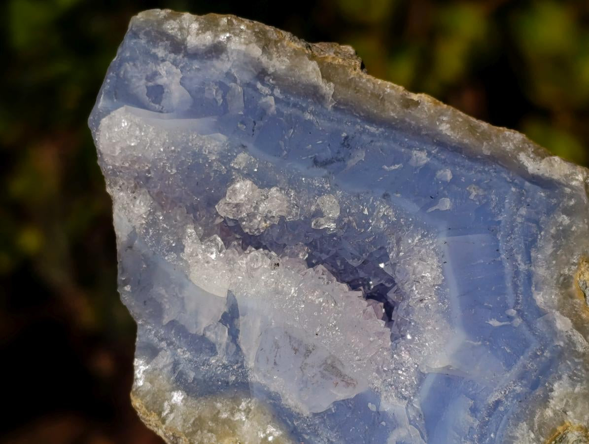 Natural Blue Lace Agate Geodes with Dog Tooth Calcite x 12 From Nsanje, Malawi - Toprock Gemstones and Minerals 