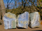 Natural Blue Lace Agate Geodes with Dog Tooth Calcite x 12 From Nsanje, Malawi - Toprock Gemstones and Minerals 