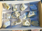 Natural Blue Lace Agate Geodes with Dog Tooth Calcite x 12 From Nsanje, Malawi - Toprock Gemstones and Minerals 