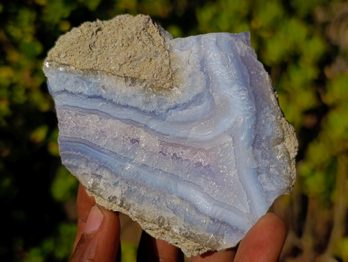 Natural Blue Lace Agate Geodes with Dog Tooth Calcite x 12 From Nsanje, Malawi - Toprock Gemstones and Minerals 