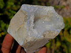 Natural Blue Lace Agate Geodes with Dog Tooth Calcite x 12 From Nsanje, Malawi - Toprock Gemstones and Minerals 