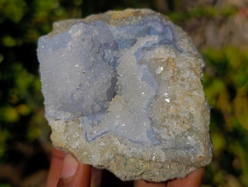 Natural Blue Lace Agate Geodes with Dog Tooth Calcite x 12 From Nsanje, Malawi - Toprock Gemstones and Minerals 