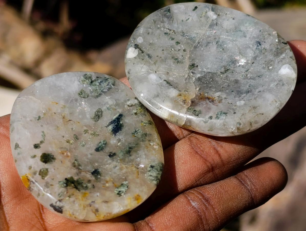 Polished Mixed Selected Multi Mineral Worry Stones x 19 From Madagascar - Toprock Gemstones and Minerals 