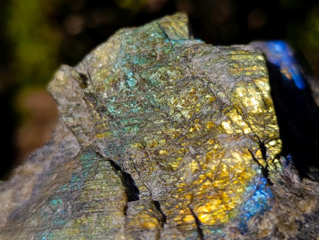 Polished One Side Labradorite Specimens x 3 From Madagascar - Toprock Gemstones and Minerals 