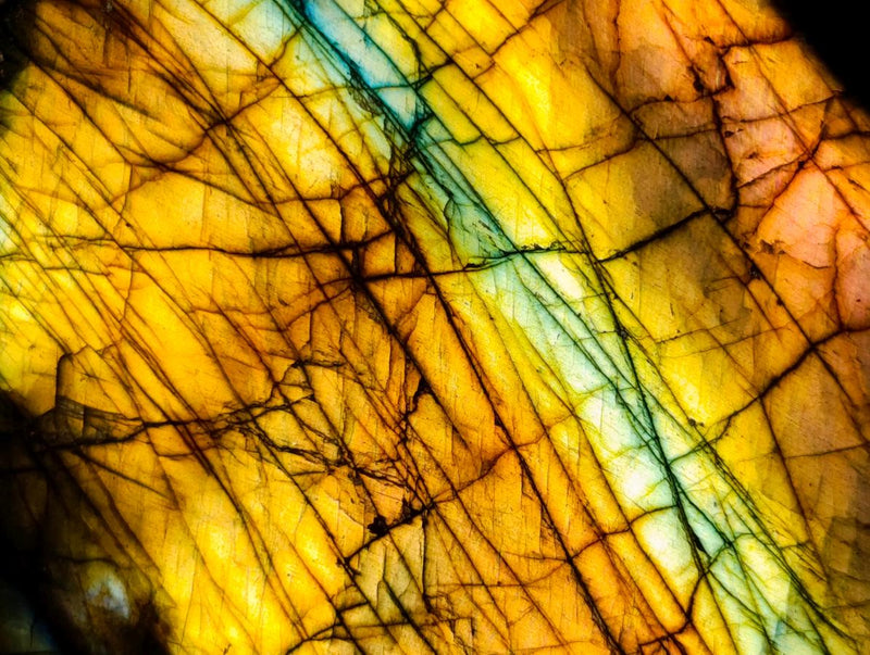 Polished One Side Labradorite Specimens x 3 From Madagascar - Toprock Gemstones and Minerals 