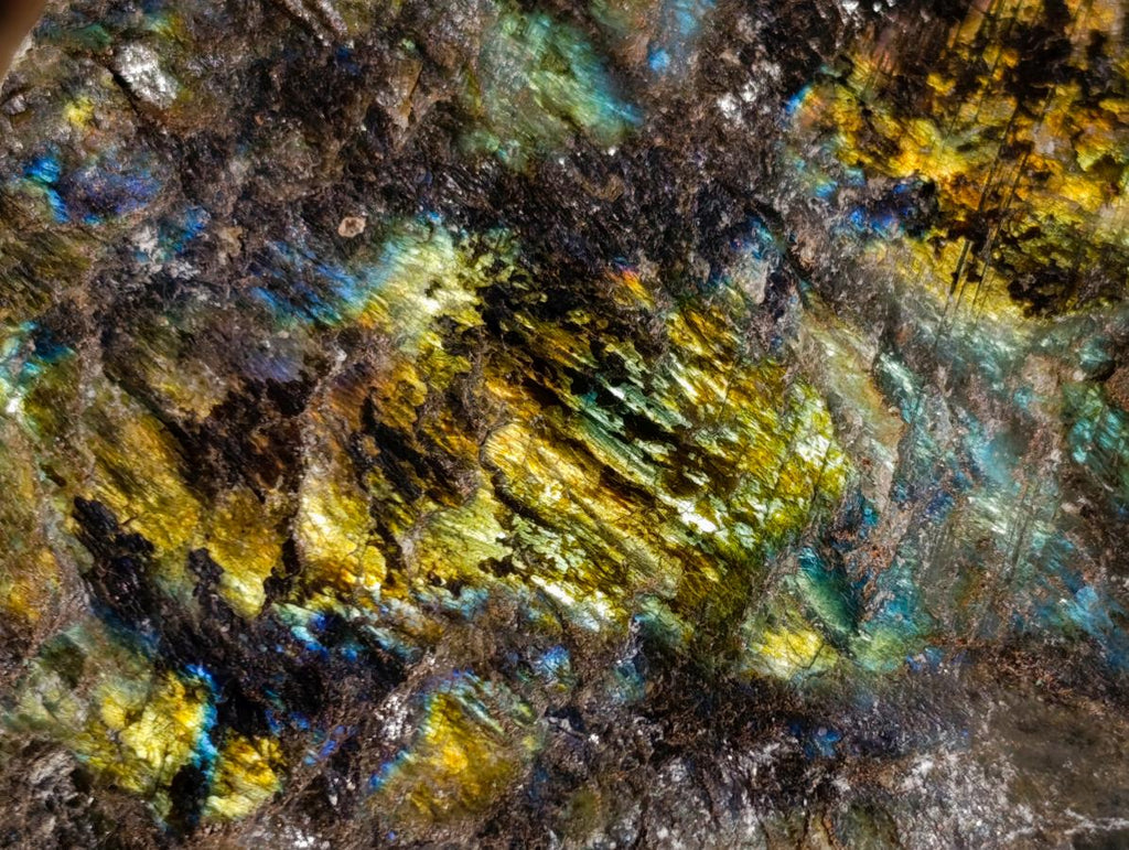 Polished One Side Labradorite Specimens x 3 From Madagascar - Toprock Gemstones and Minerals 