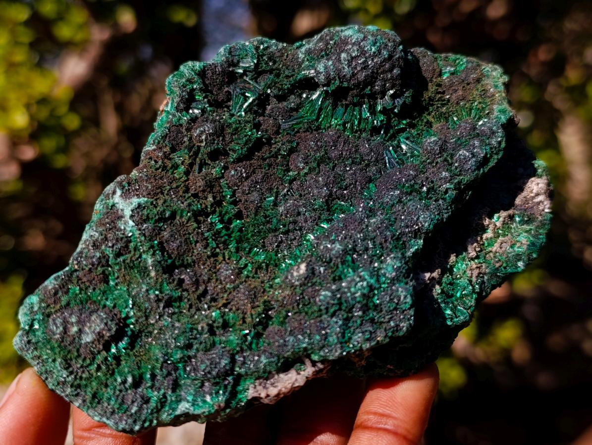 Natural Silky Malachite Specimens x 6 From Kasompe, Congo - Toprock Gemstones and Minerals 