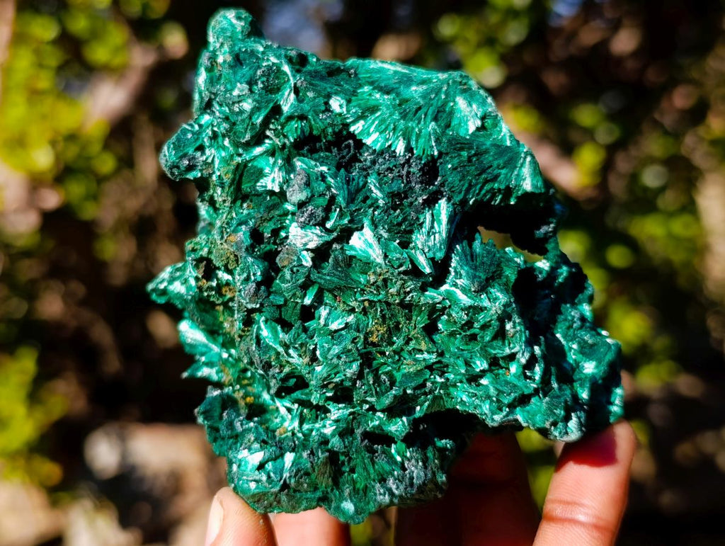 Natural Silky Malachite Specimens x 6 From Kasompe, Congo - Toprock Gemstones and Minerals 