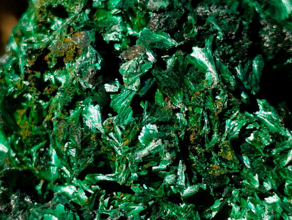 Natural Silky Malachite Specimens x 6 From Kasompe, Congo - Toprock Gemstones and Minerals 