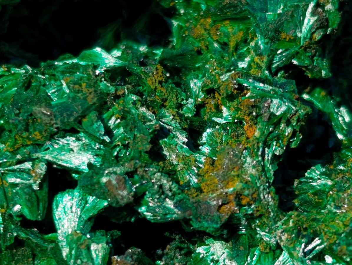 Natural Silky Malachite Specimens x 6 From Kasompe, Congo - Toprock Gemstones and Minerals 
