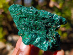 Natural Silky Malachite Specimens x 6 From Kasompe, Congo - Toprock Gemstones and Minerals 