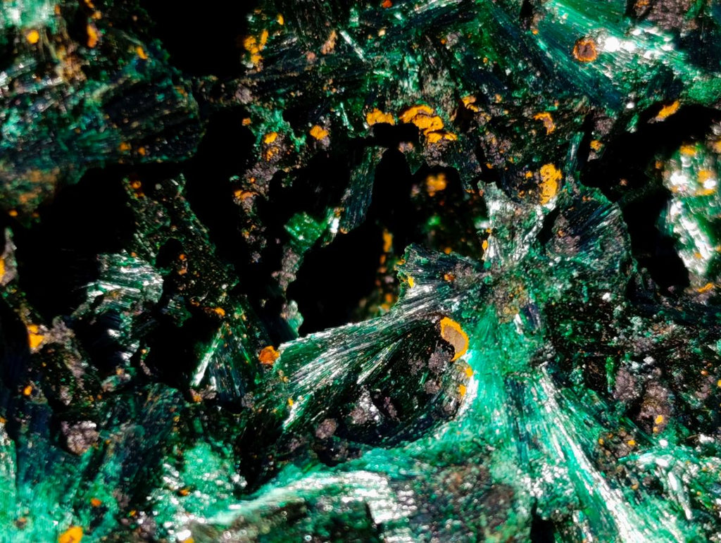Natural Silky Malachite Specimens x 6 From Kasompe, Congo - Toprock Gemstones and Minerals 
