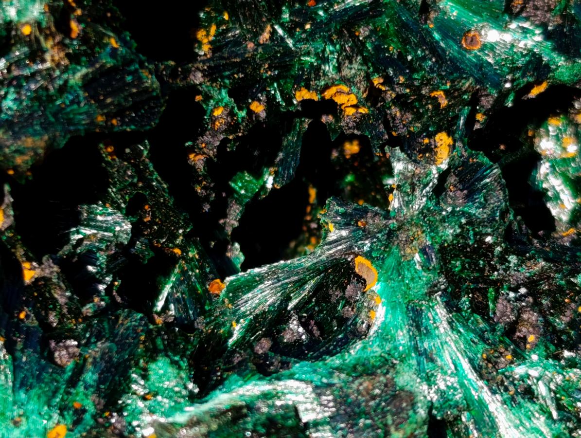 Natural Silky Malachite Specimens x 6 From Kasompe, Congo - Toprock Gemstones and Minerals 