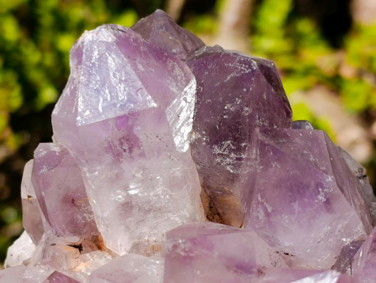 Natural Jacaranda Amethyst Crystal Clusters x 2 From Mumbwa, Zambia - Toprock Gemstones and Minerals 
