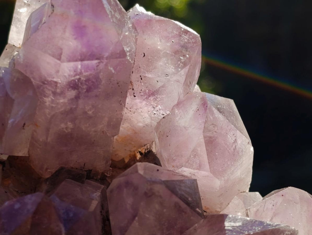 Natural Jacaranda Amethyst Crystal Clusters x 2 From Mumbwa, Zambia - Toprock Gemstones and Minerals 