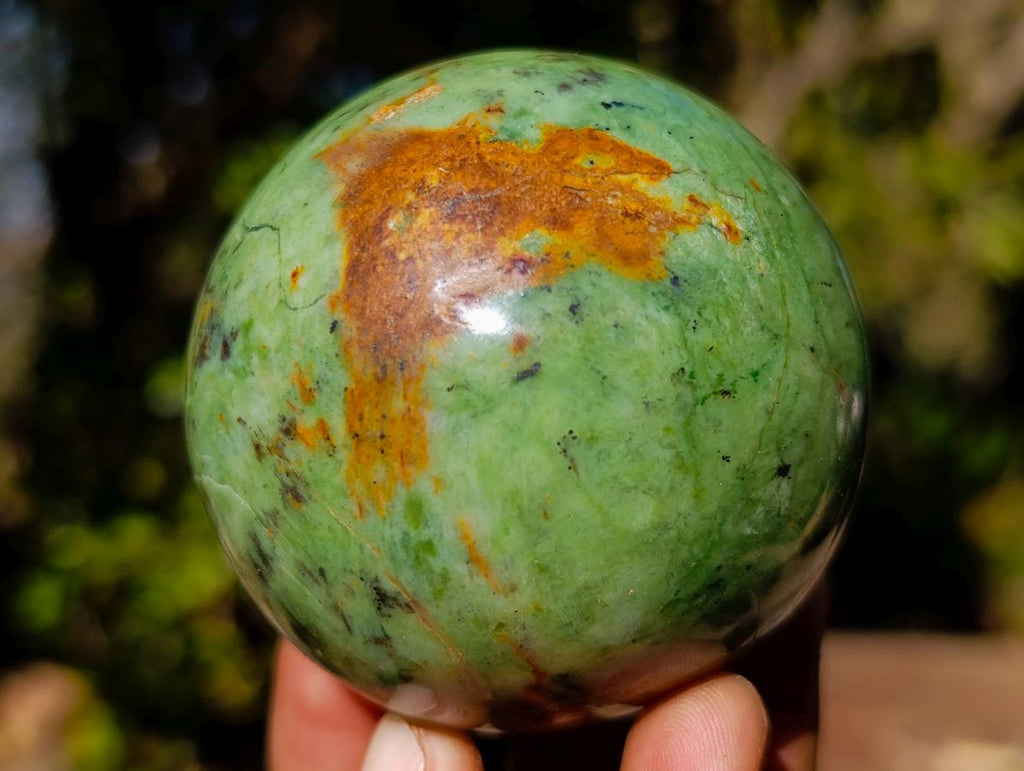 Polished Green Chrysoprase Spheres x 4 From Ambatondrazaka, Madagascar - Toprock Gemstones and Minerals 