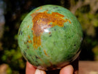 Polished Green Chrysoprase Spheres x 4 From Ambatondrazaka, Madagascar - Toprock Gemstones and Minerals 