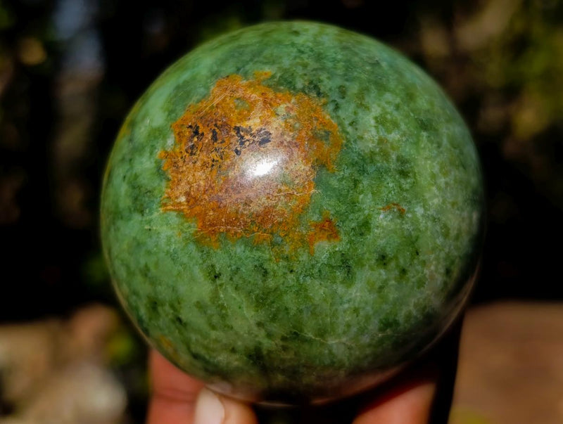 Polished Green Chrysoprase Spheres x 4 From Ambatondrazaka, Madagascar - Toprock Gemstones and Minerals 