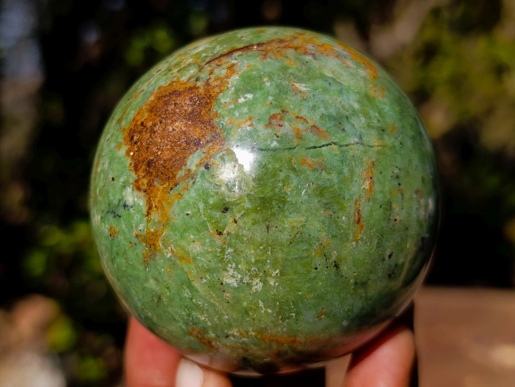 Polished Green Chrysoprase Spheres x 4 From Ambatondrazaka, Madagascar - Toprock Gemstones and Minerals 