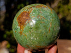 Polished Green Chrysoprase Spheres x 4 From Ambatondrazaka, Madagascar - Toprock Gemstones and Minerals 