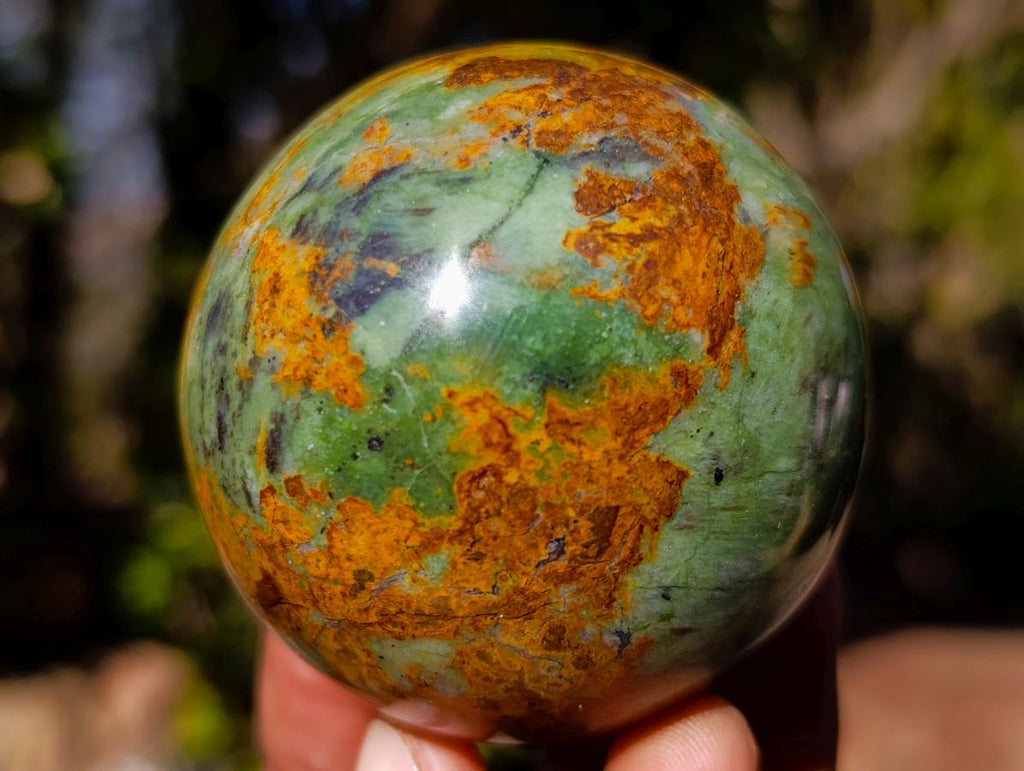Polished Green Chrysoprase Spheres x 4 From Ambatondrazaka, Madagascar - Toprock Gemstones and Minerals 