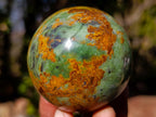 Polished Green Chrysoprase Spheres x 4 From Ambatondrazaka, Madagascar - Toprock Gemstones and Minerals 