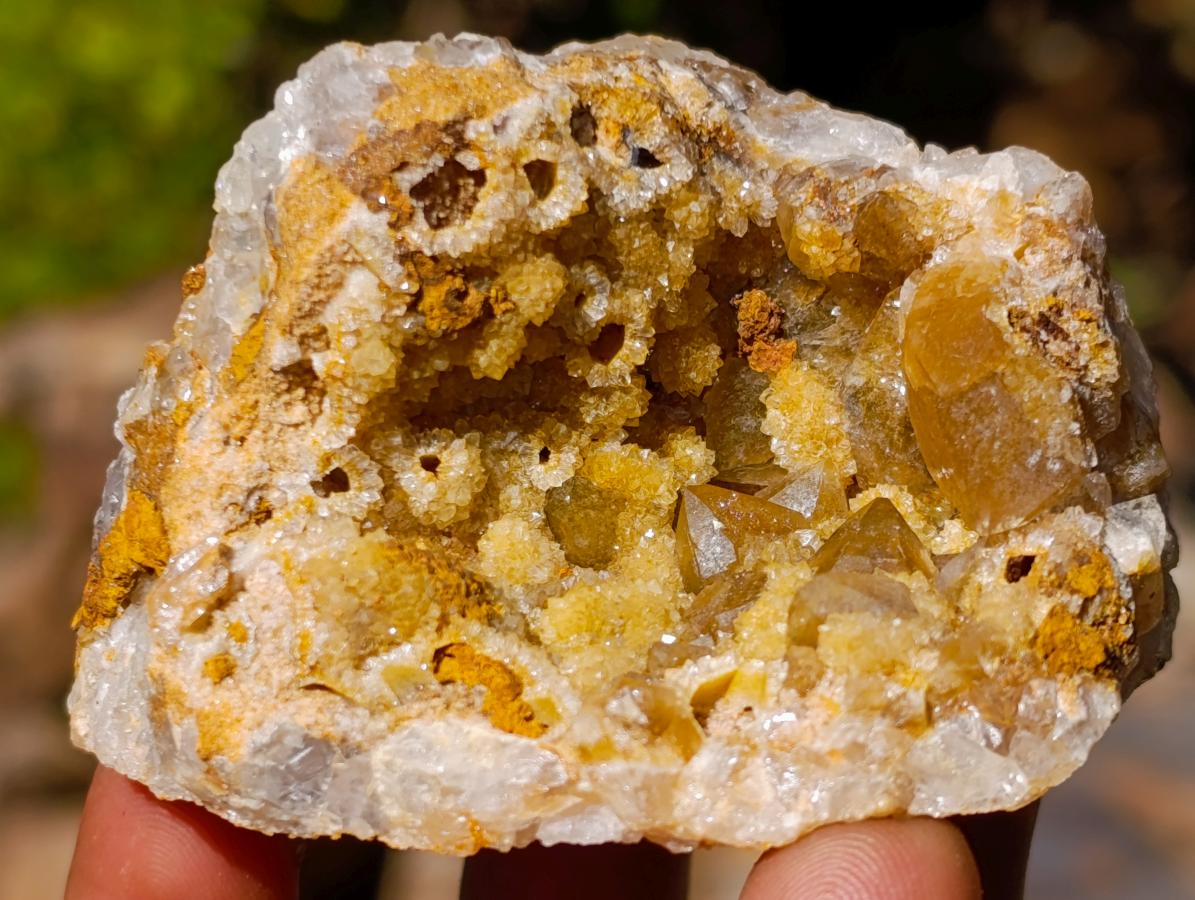 Natural Golden Limonite Quartz Crystal Clusters x 12 From Solwezi, Zambia - Toprock Gemstones and Minerals 