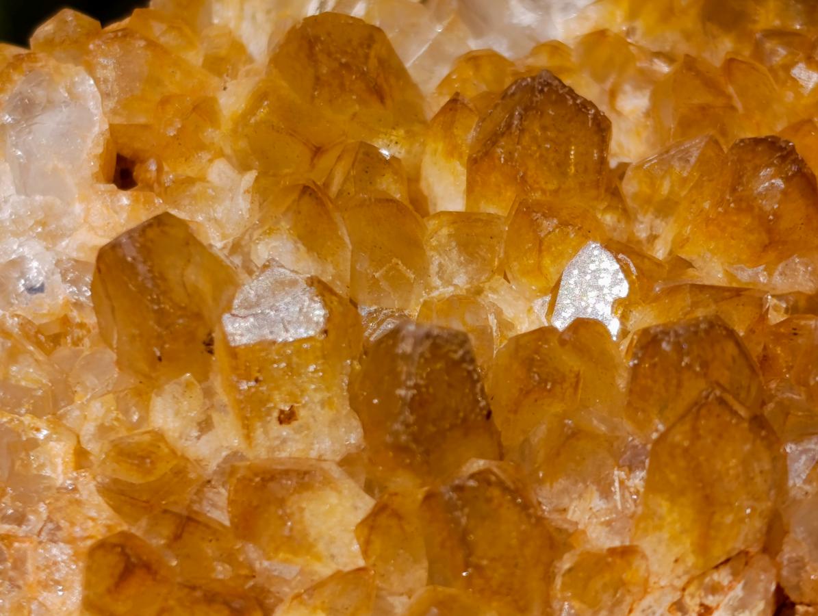 Natural Golden Limonite Quartz Crystal Clusters x 12 From Solwezi, Zambia - Toprock Gemstones and Minerals 