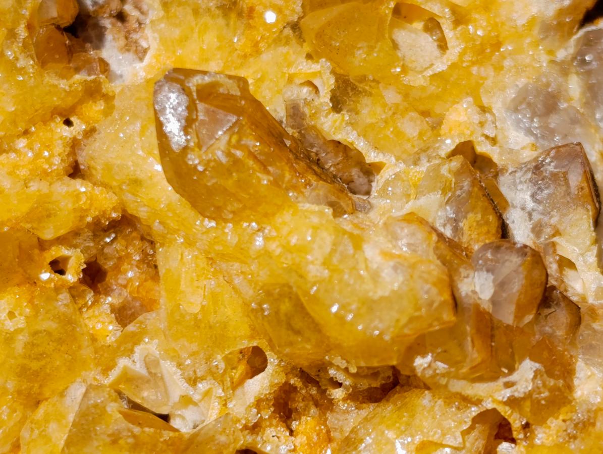 Natural Golden Limonite Quartz Crystal Clusters x 12 From Solwezi, Zambia - Toprock Gemstones and Minerals 