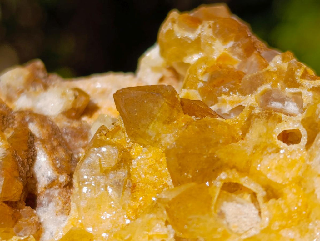 Natural Golden Limonite Quartz Crystal Clusters x 12 From Solwezi, Zambia - Toprock Gemstones and Minerals 