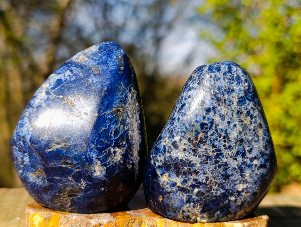Polished Dumortierite Standing Display Pieces x 12 From Madagascar - Toprock Gemstones and Minerals 