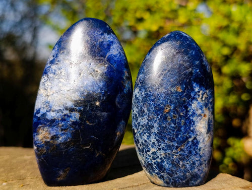 Polished Dumortierite Standing Display Pieces x 12 From Madagascar - Toprock Gemstones and Minerals 