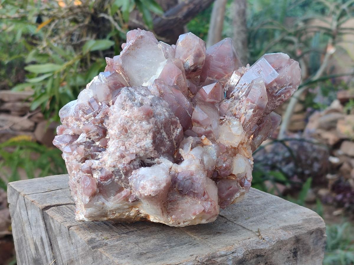 Natural Large Red Hematoid Quartz Crystal Cluster x 1 From Karoi, Zimbabwe