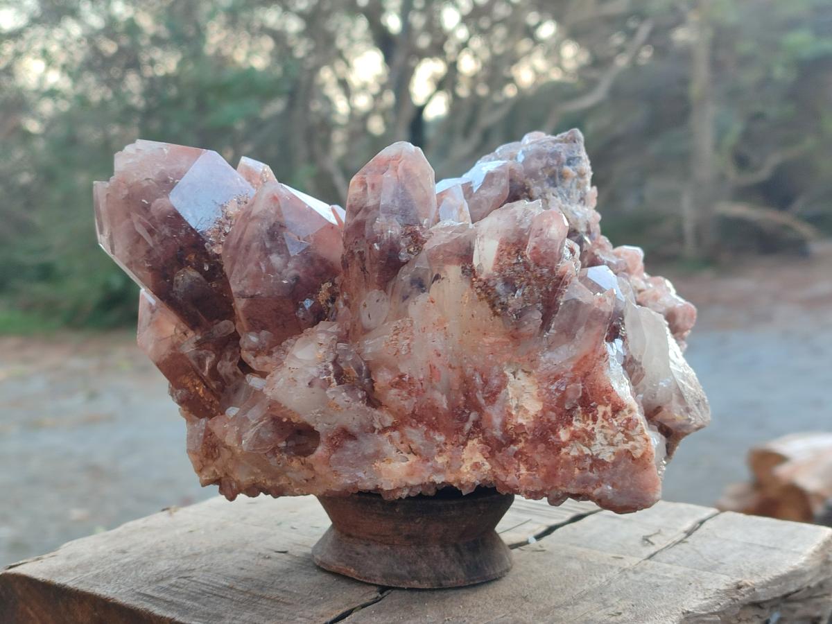 Natural Large Red Hematoid Quartz Crystal Cluster x 1 From Karoi, Zimbabwe