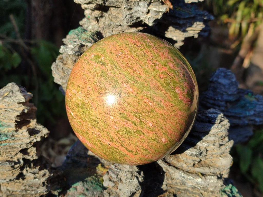 Polished Large Unakite Sphere x 1 From Messina, South Africa