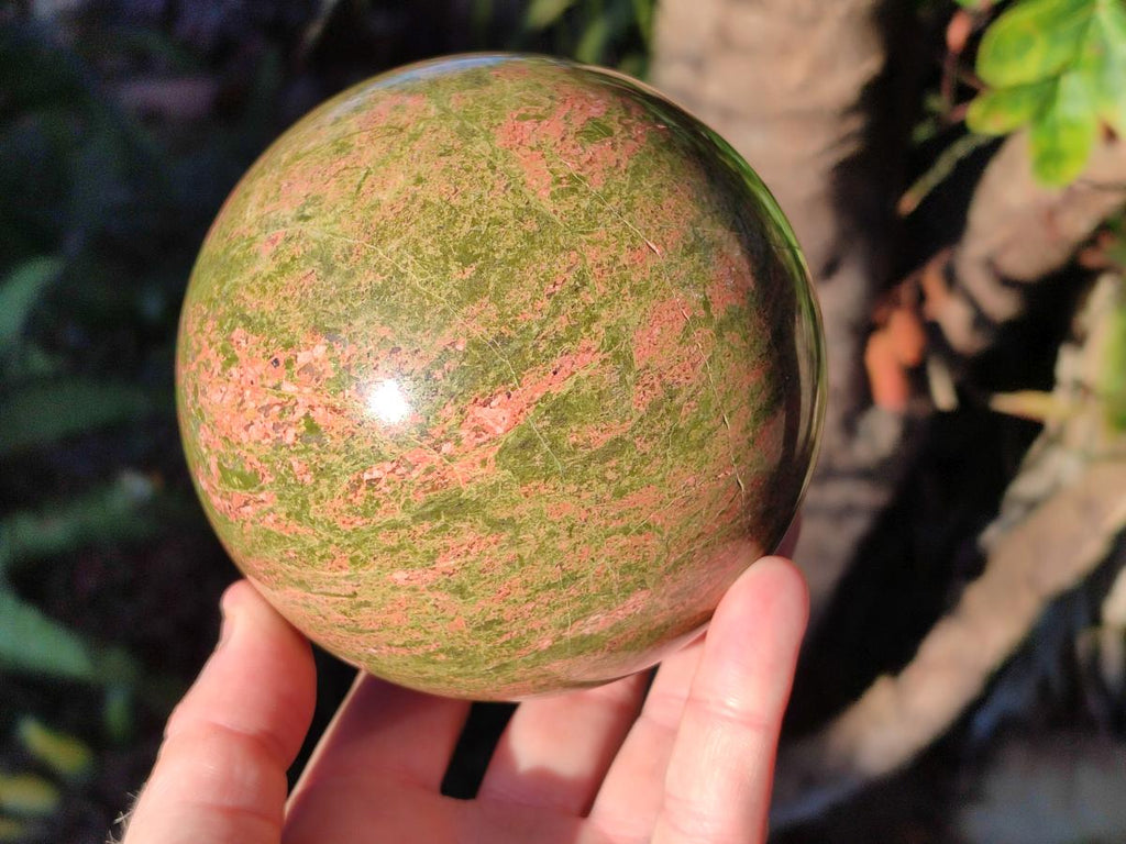 Polished Large Unakite Sphere x 1 From Messina, South Africa