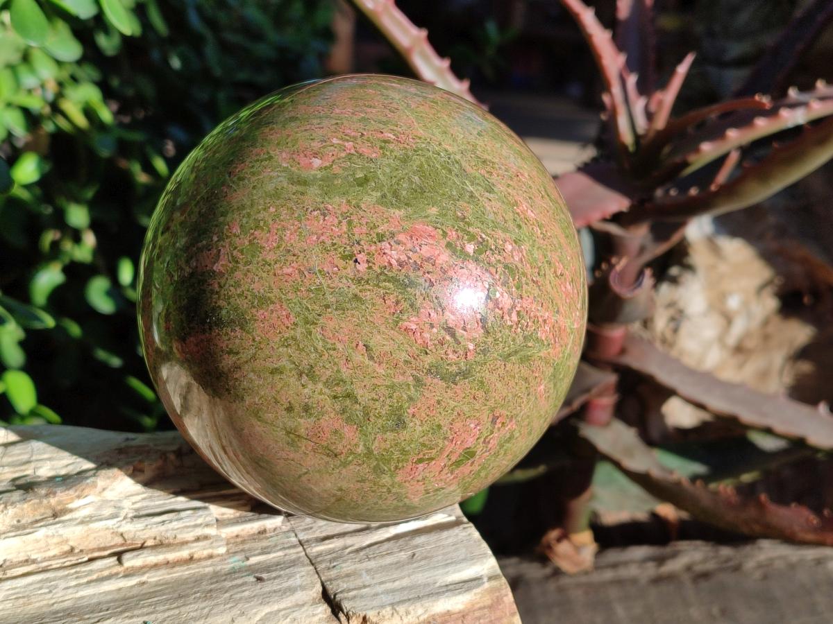 Polished Large Unakite Sphere x 1 From Messina, South Africa