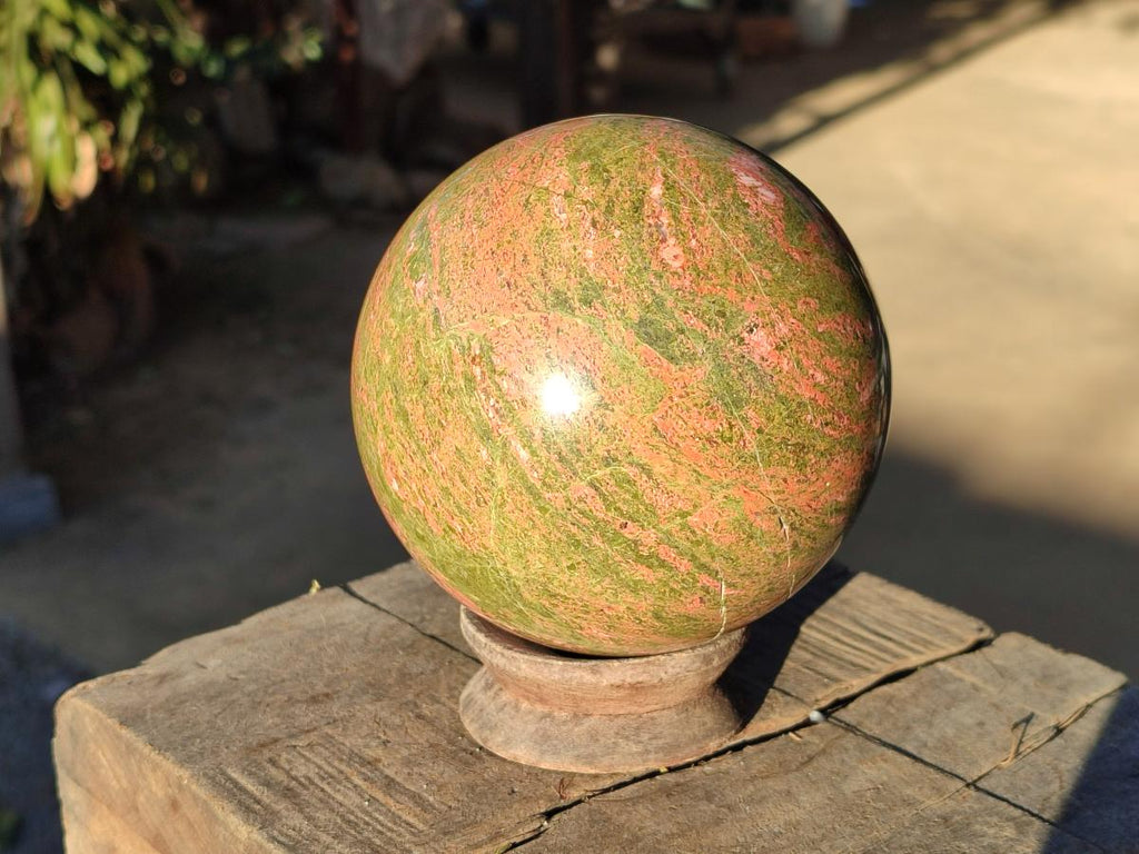 Polished Large Unakite Sphere x 1 From Messina, South Africa