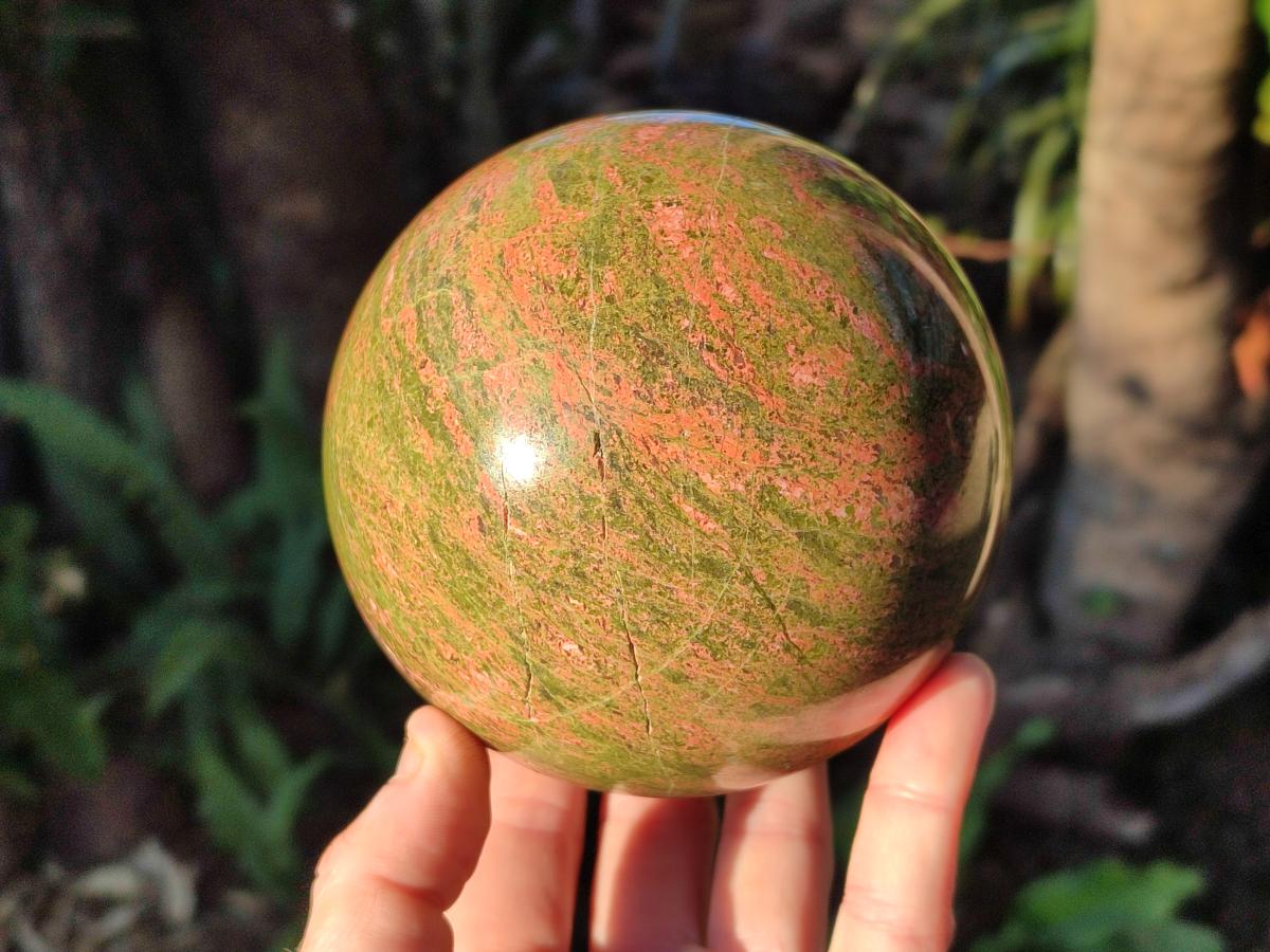 Polished Large Unakite Sphere x 1 From Messina, South Africa