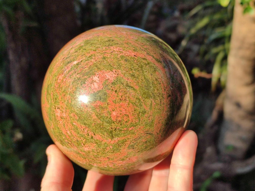 Polished Large Unakite Sphere x 1 From Messina, South Africa