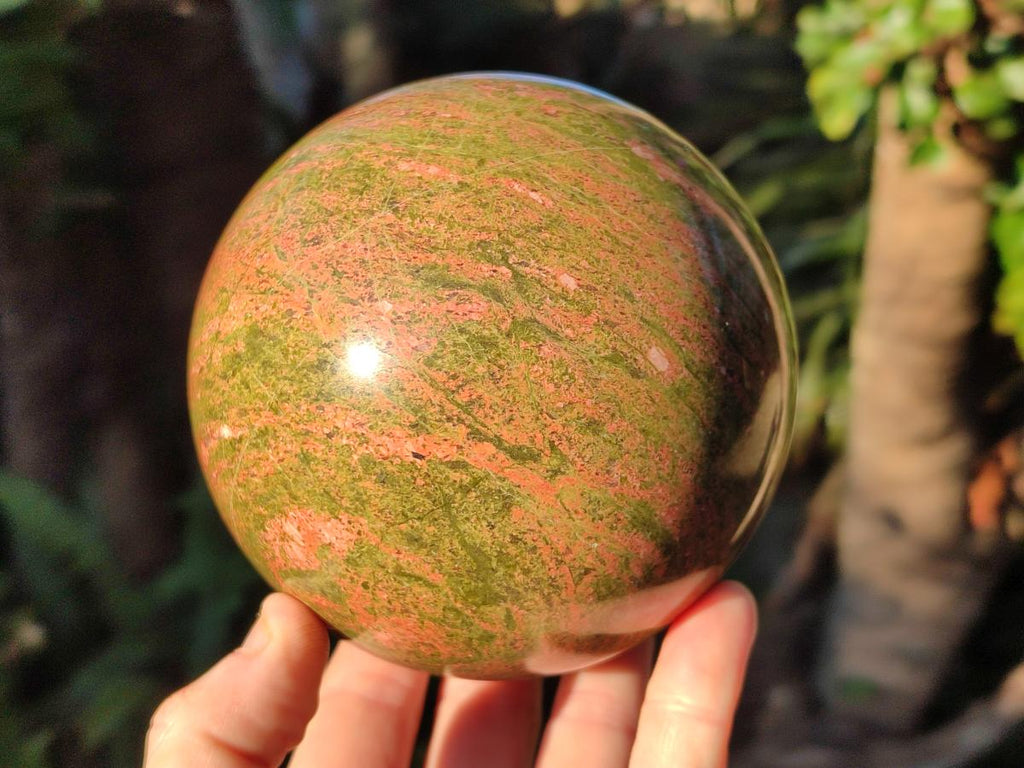 Polished Large Unakite Sphere x 1 From Messina, South Africa