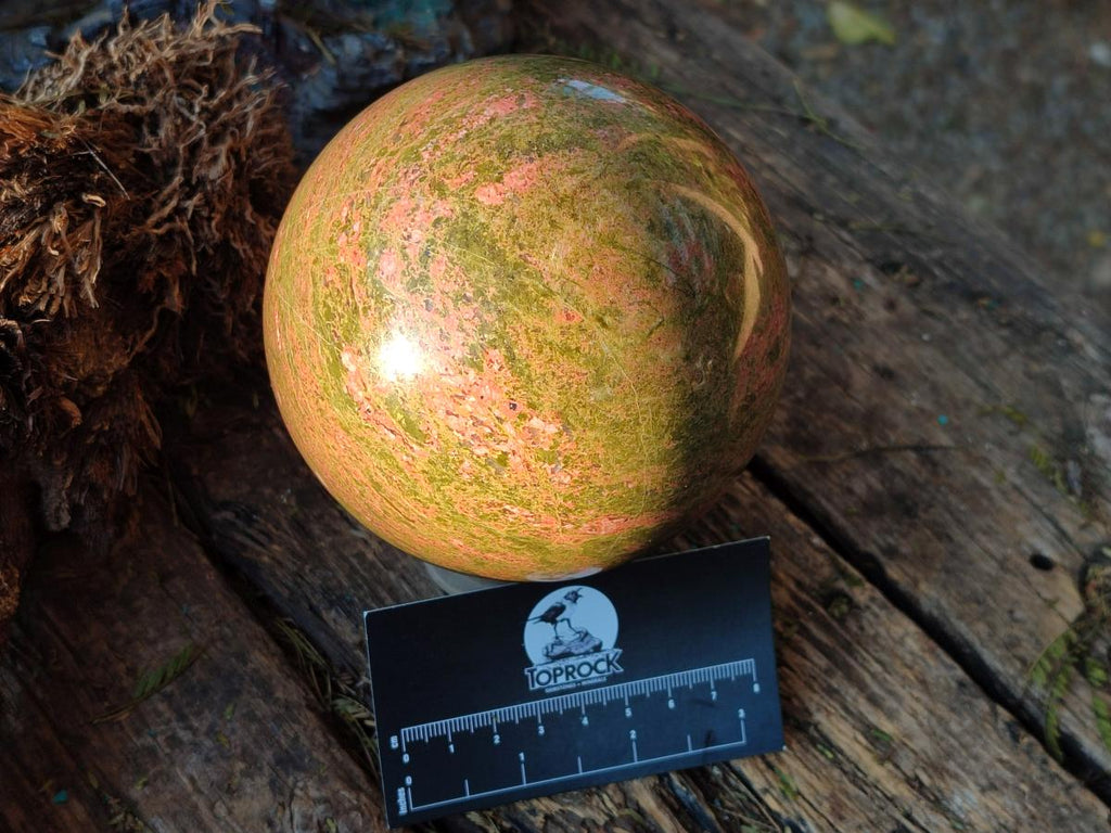 Polished Large Unakite Sphere x 1 From Messina, South Africa