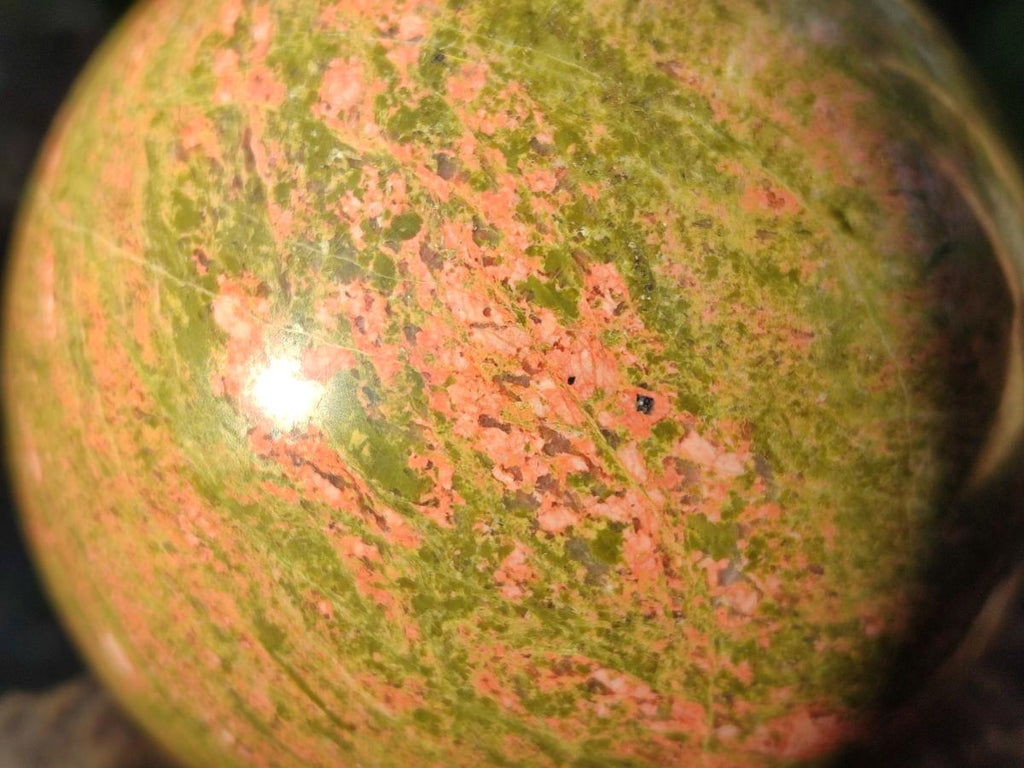 Polished Large Unakite Sphere x 1 From Messina, South Africa