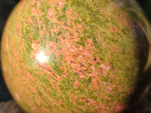 Polished Large Unakite Sphere x 1 From Messina, South Africa