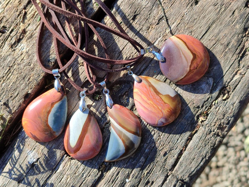 Hand Made Polychrome Jasper Necklaces x 12 From Androka, Madagascar