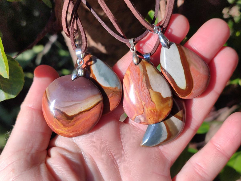 Hand Made Polychrome Jasper Necklaces x 12 From Androka, Madagascar