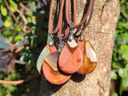 Hand Made Polychrome Jasper Necklaces x 12 From Androka, Madagascar